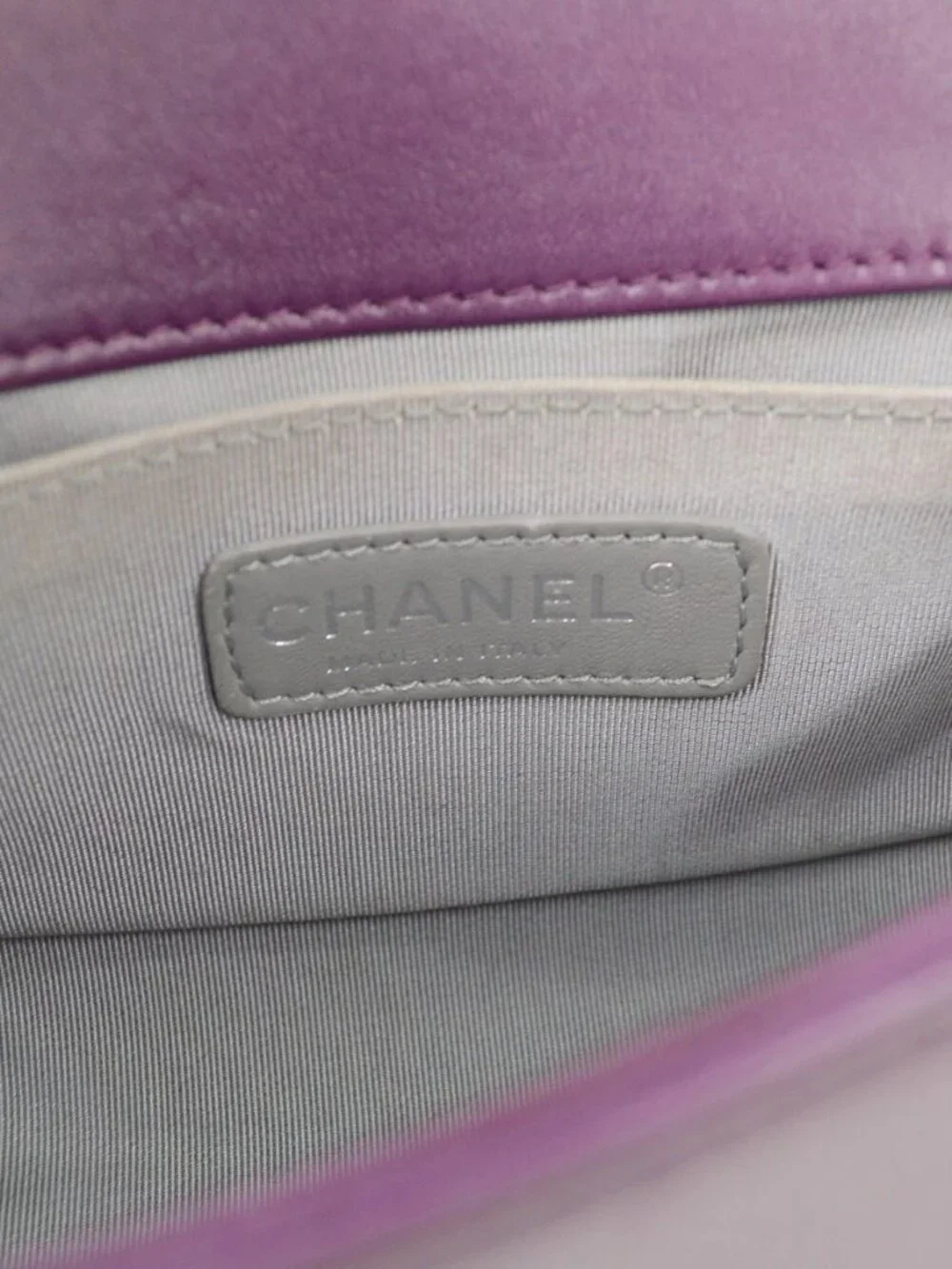Boy Chanel Purple Velvet Small Chain Shoulder Bag XX05033